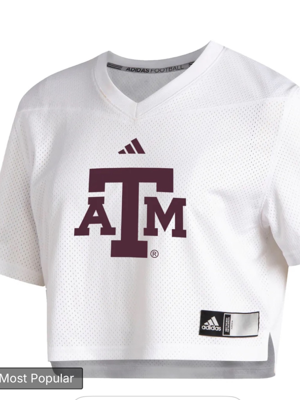VGUC Women's Adidas Texas A&M Aggies Mesh Cropped Jersey . Size XL